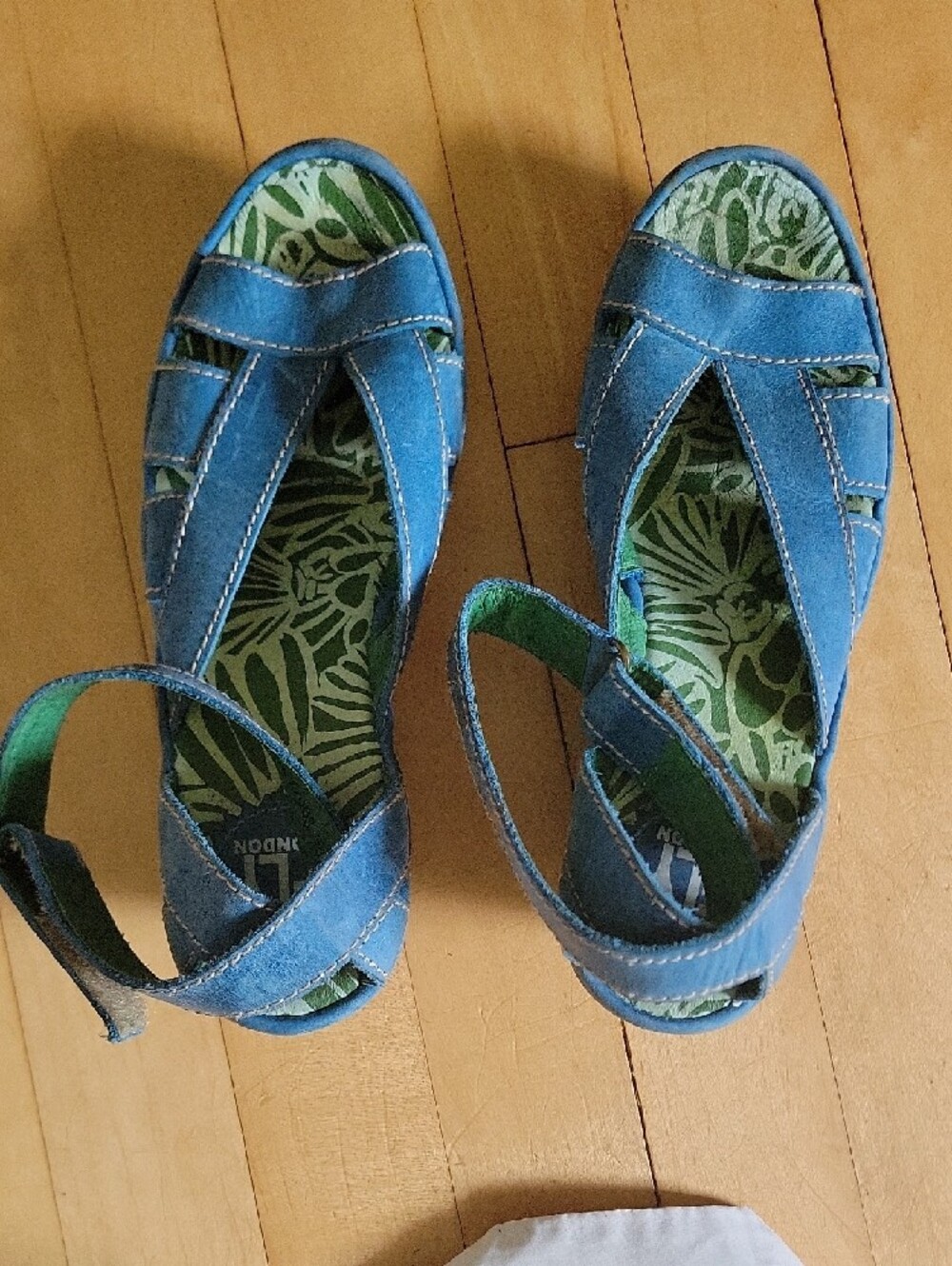 Fly London Blue Wrap Strap Wedge Sandals - 36 - Picture 9 of 9